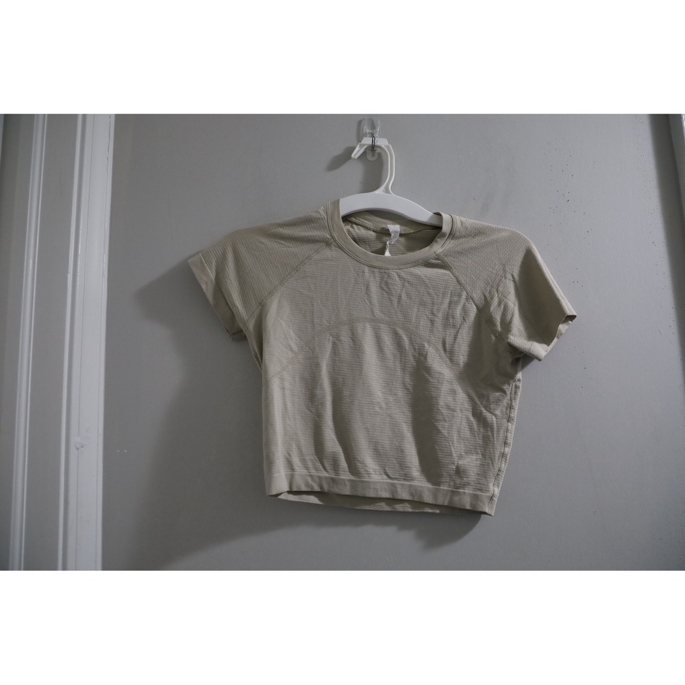 lululemon athletica Short Sleeve Crop Top in Beige